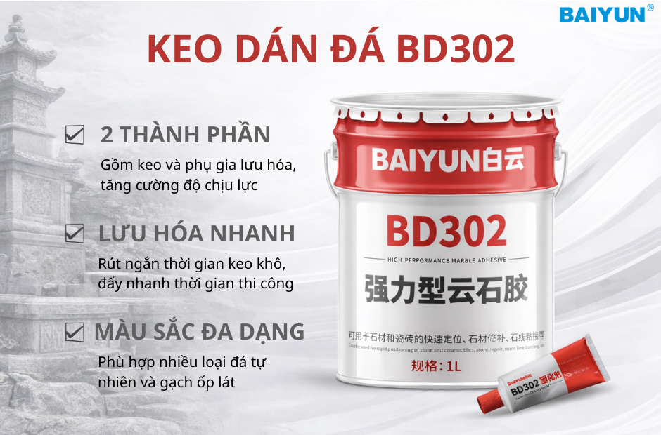 Keo dán đá BD302 